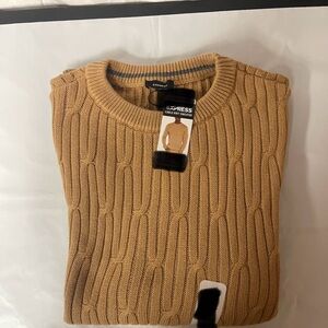 Express Men's Camel Crewneck Sweater